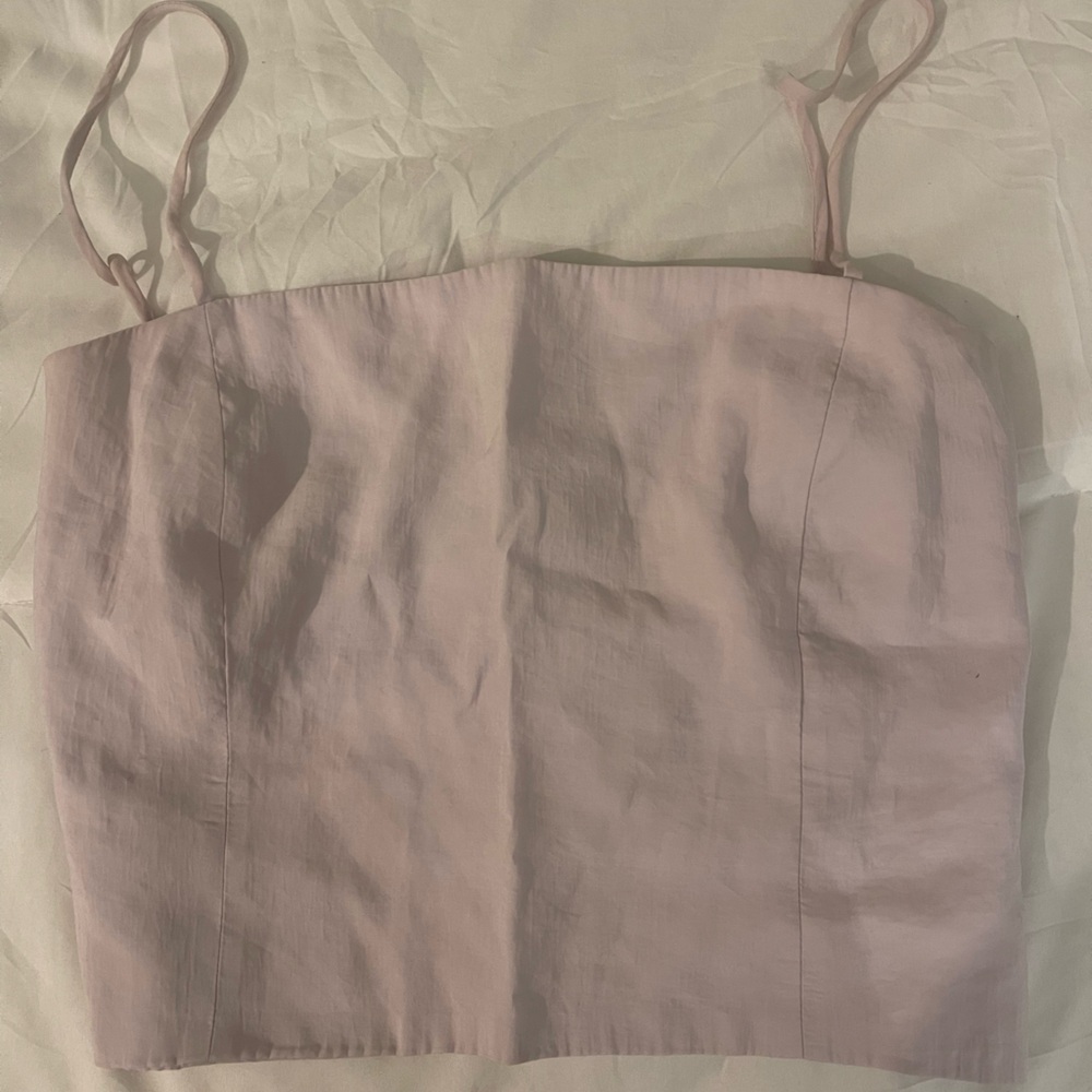 Zara Light Purple Strapless Top